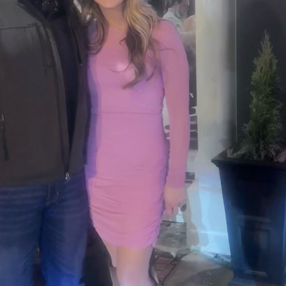 Pink Ruched Dress - Picture 3 of 3